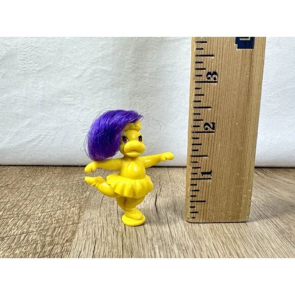 Vintage 1992 Darlin' Dinos Lil Dino Darling Dino Yellow Ballerina Toy Meritus - Picture 2 of 4
